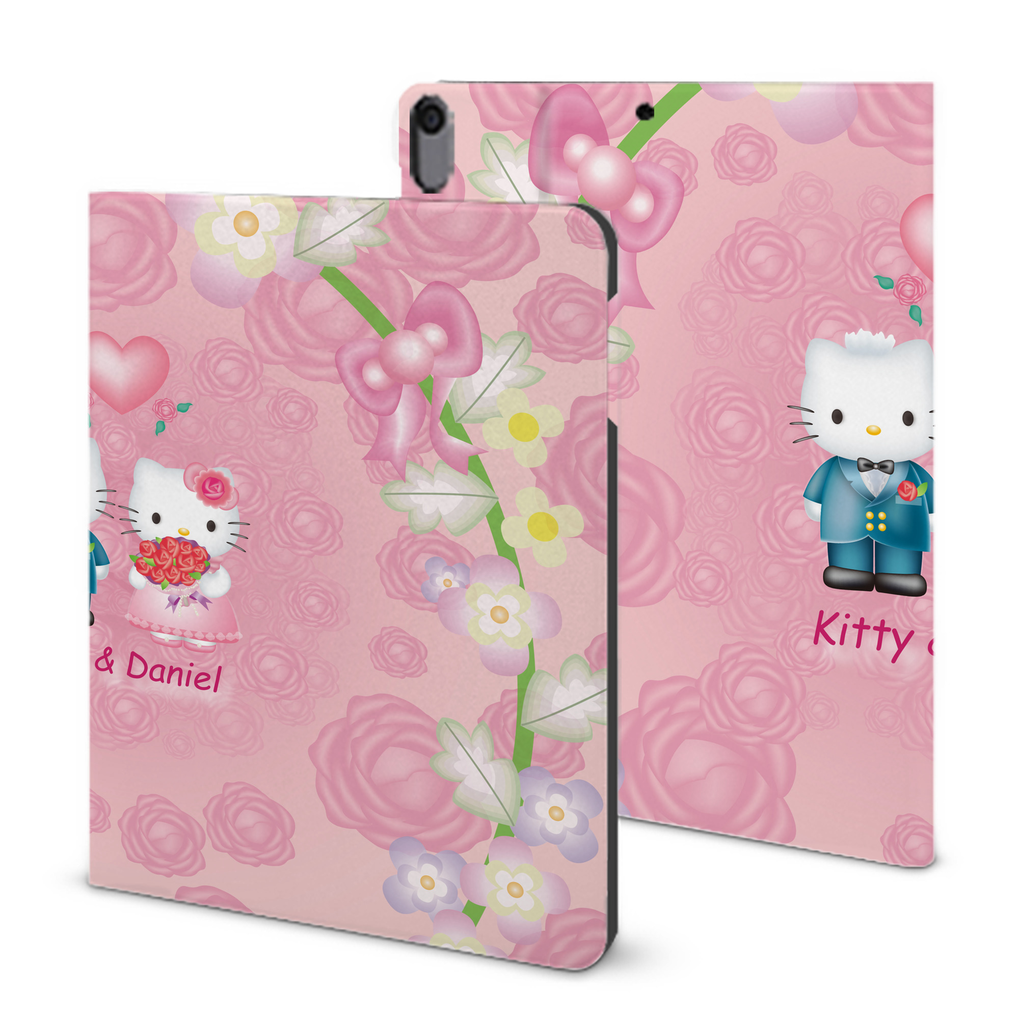 （画像用） Hello Kitty ハローキティ IPad ケース ブック型 PUレザー TPU 耐衝撃 軽量 薄型 ペン収納なし 全面保護 IPad 各モデル対応
